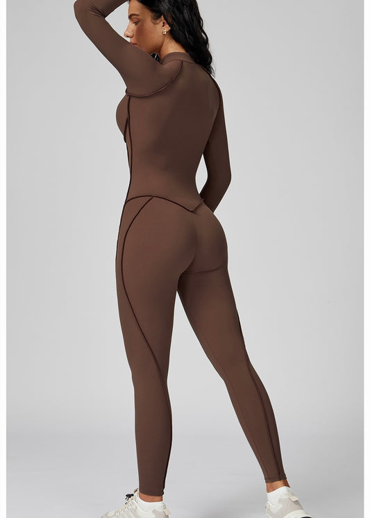 Long Sleeve Athletic Jumpsuit