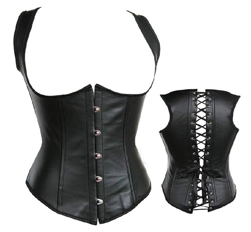 European and American exquisite PU leather shapewear sexy straps inner corset