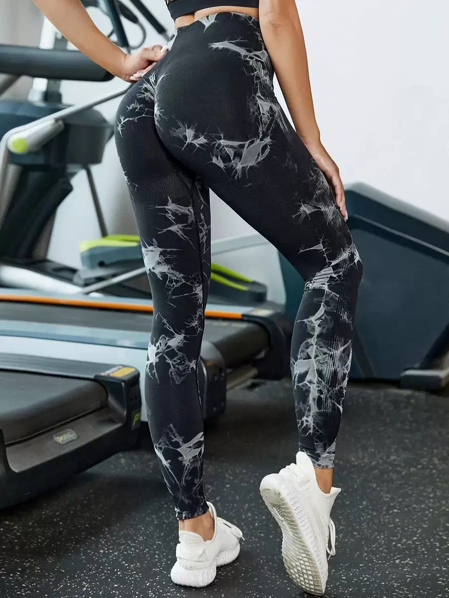 Tie Dye Seamless High-Waist Leggings