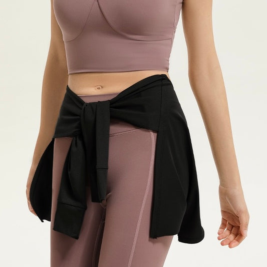 Sleeve Tie Waist Wrap