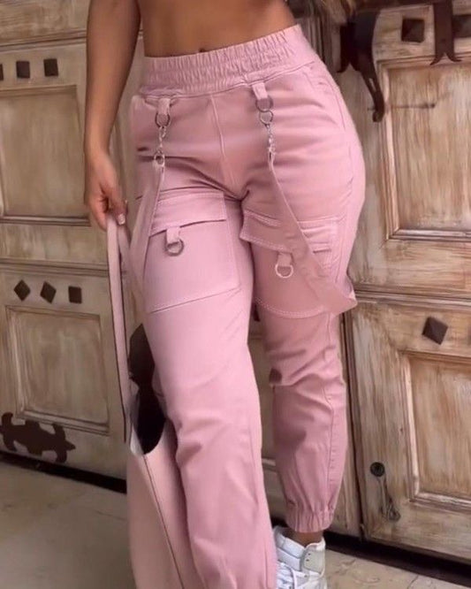 Street Style Multi-Pocket Cargo Pants – Slim Fit Jogger Design