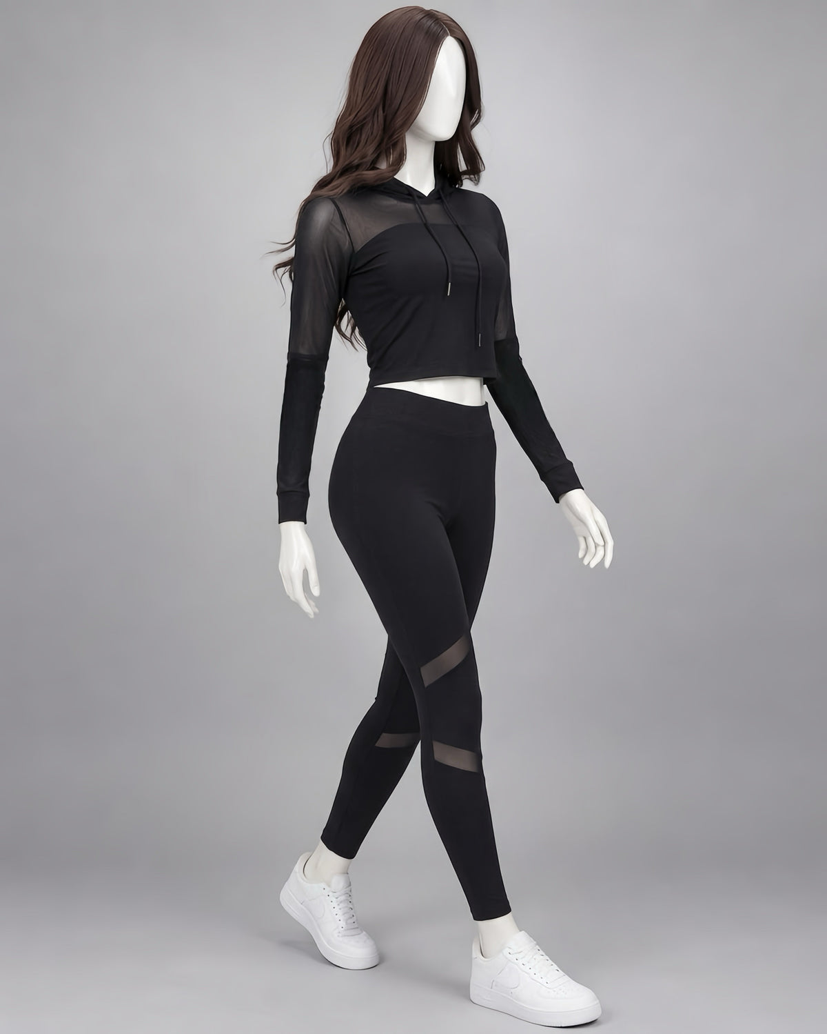 Cropped Hoodie Leggings Set