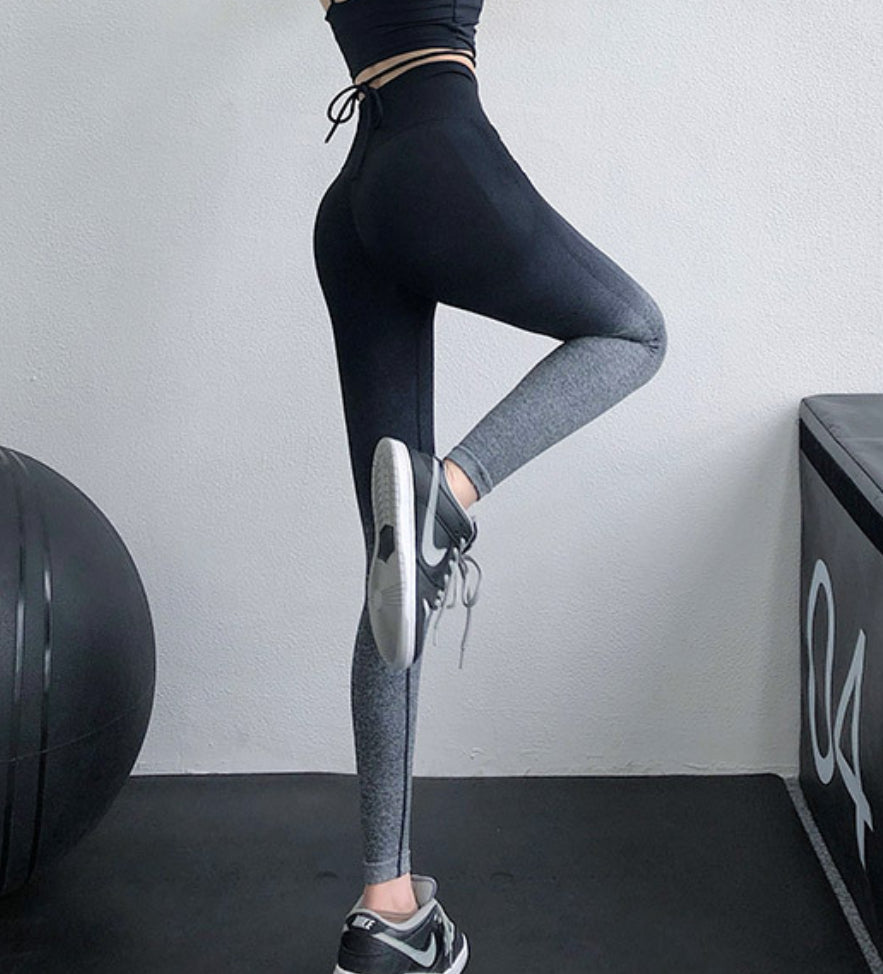 Gradient Fitness Seamless Leggings High-Waisted Hip-Lifting