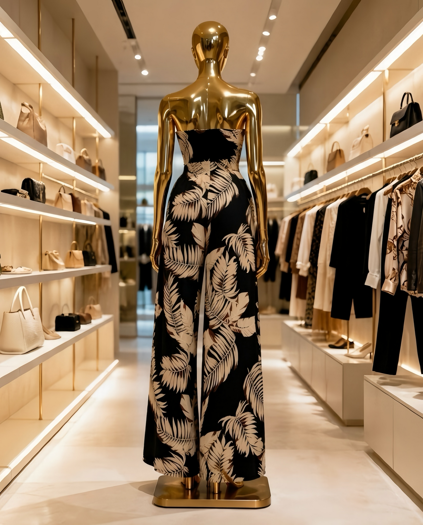 Strapless Wide Leg Jumpsuit