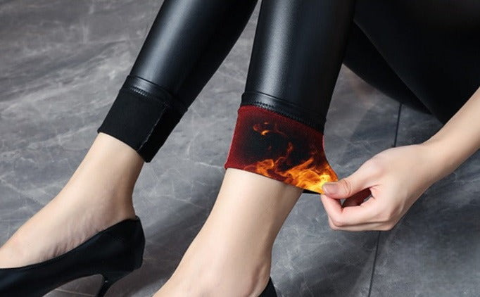 High Waist Leather Leggings