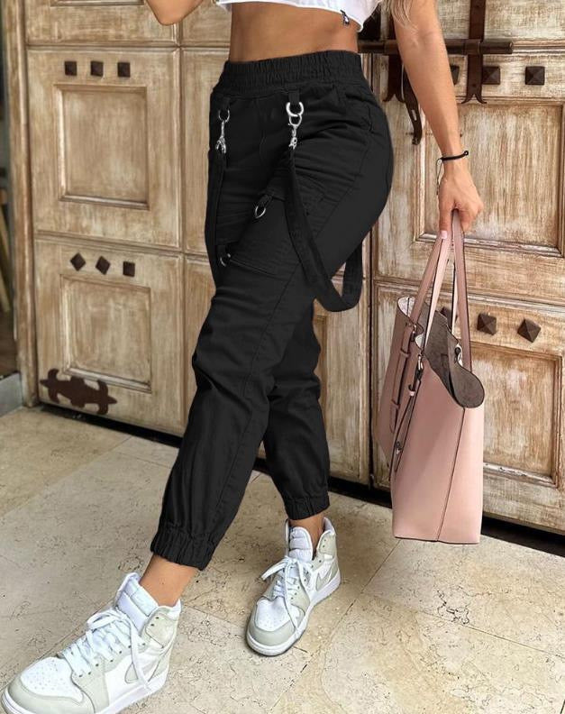 Street Style Multi-Pocket Cargo Pants – Slim Fit Jogger Design