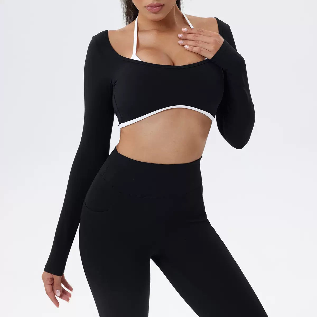 Seamless Longsleeve Gym Set