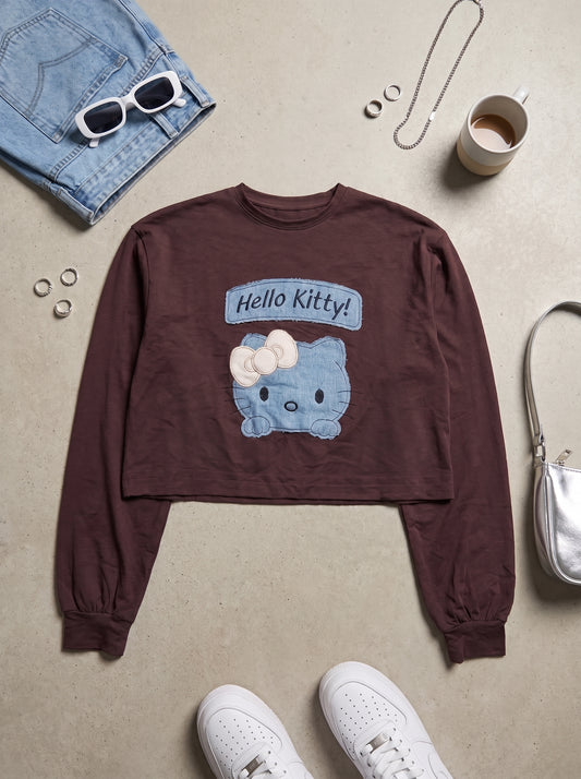 Cropped Long Sleeve Sweatshirt