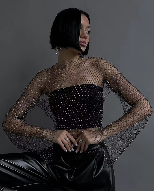 See-Through Long-Sleeve Top