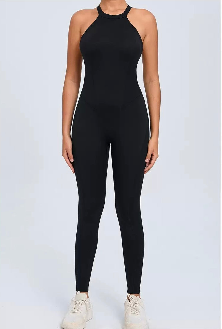 Backless Athletic Jumpsuit.