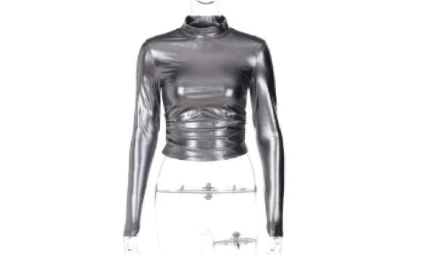 Silver Metallic T-Shirt Outfit