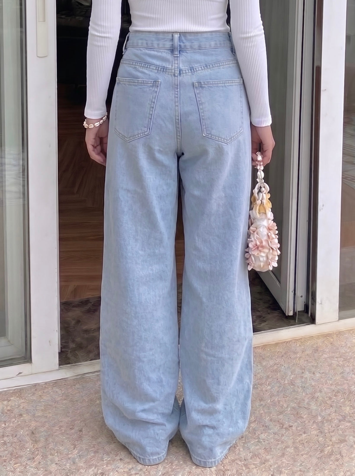 Wide Leg Denim Jeans