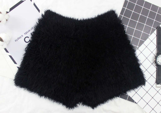 Fuzzy High-Waisted Cozy Shorts