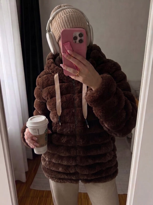 Hooded Fur Jacket