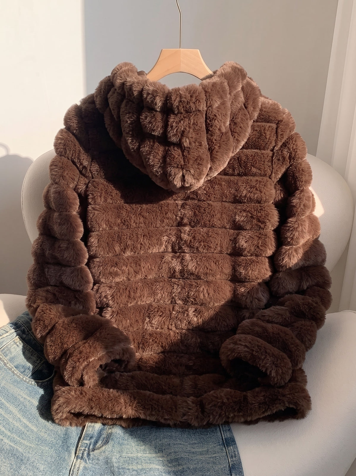Hooded Fur Jacket