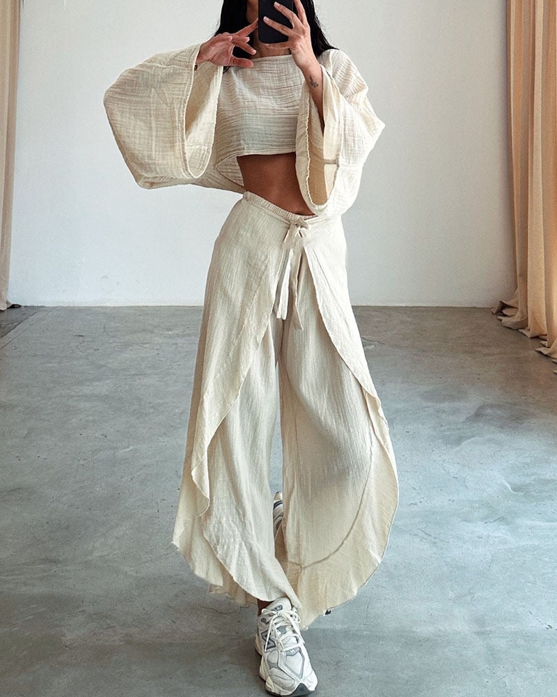 Oversized Muslin Beach Set.