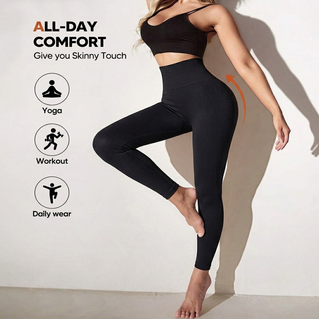 Seamless High-Waisted Fitness Leggings