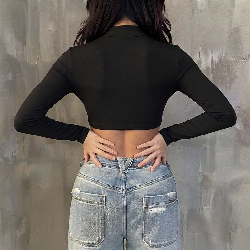 Garter Crop Top Blouse