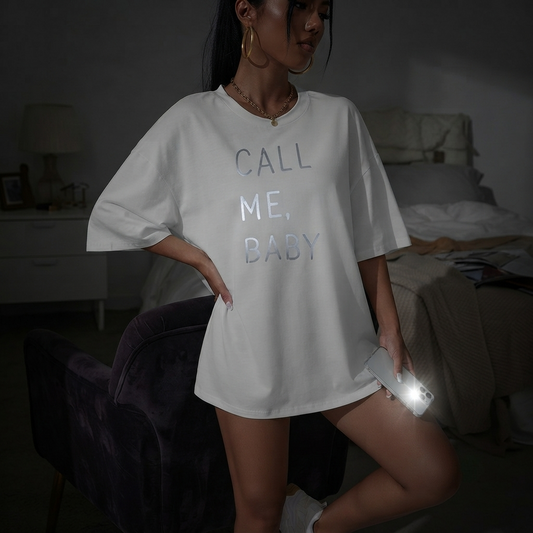 Oversized Reflective Tee Shirt