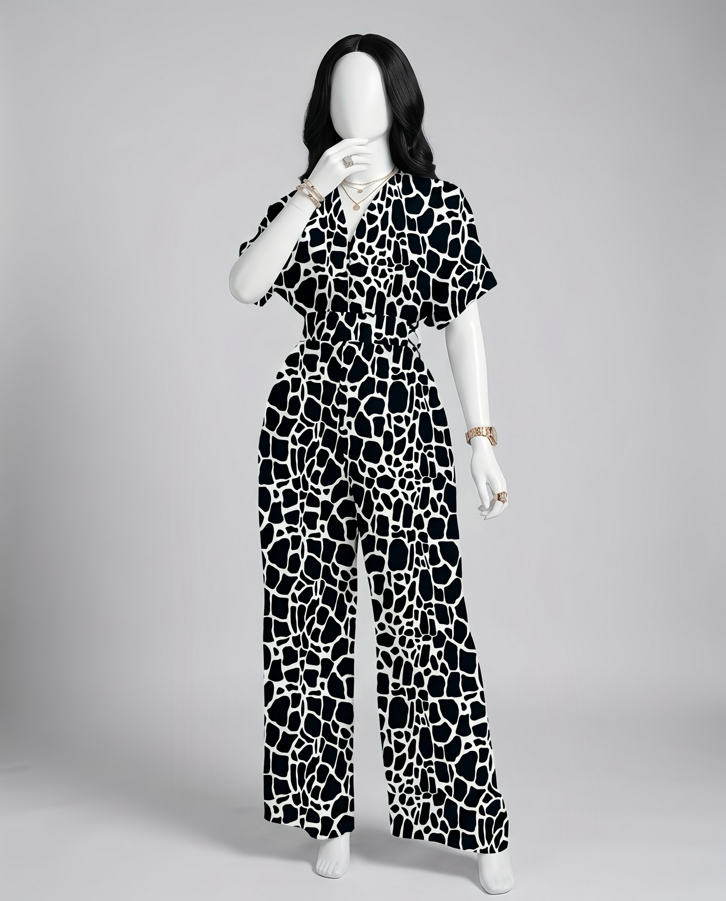 Women Short Sleeve Jumpsuit