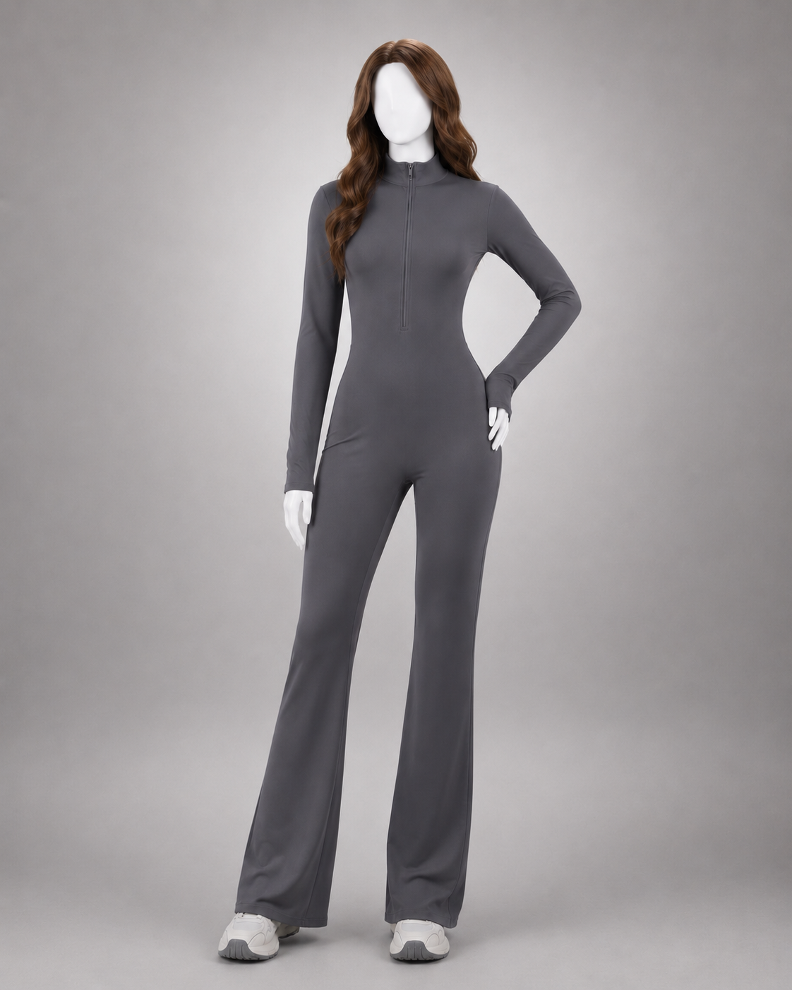 Long Sleeve Fitted Jumpsuit