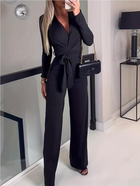 Long Sleeve Double Breasted Jumpsuit