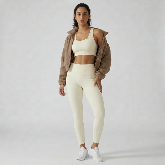 3pcs Fleece Pullover Leggings Set