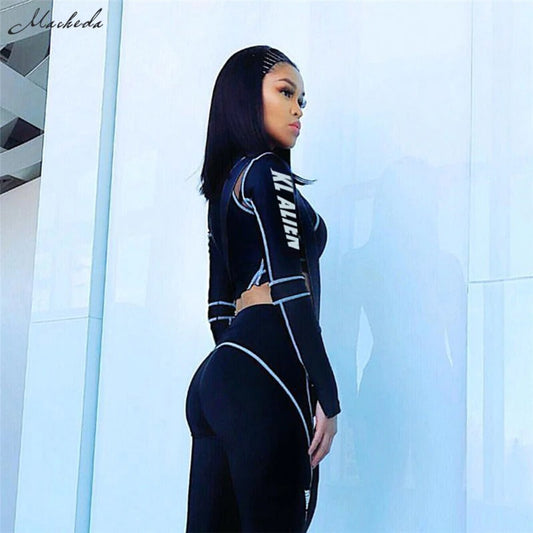 Cool Long Sleeve Cropped Top And Pants