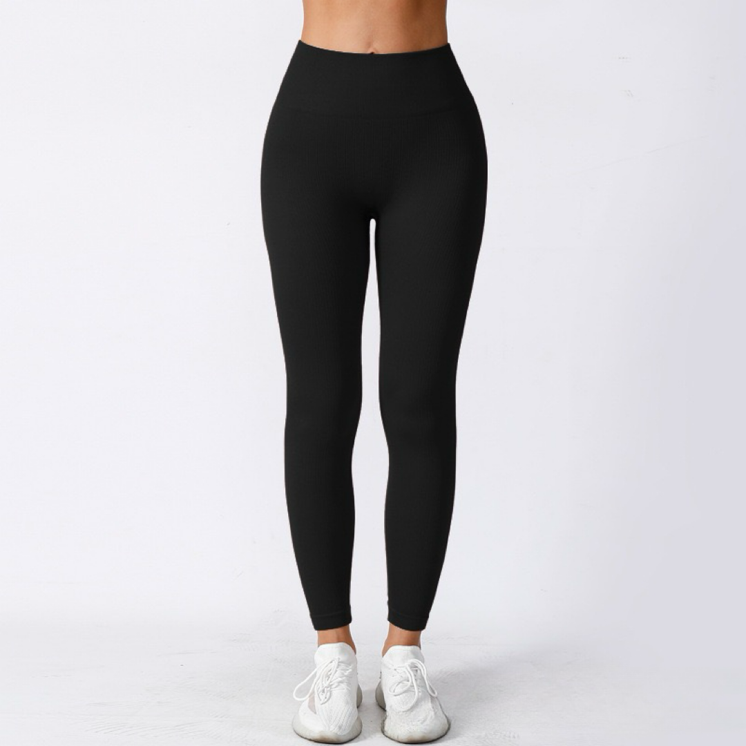 high-waisted hip-lifting seamless yoga pants