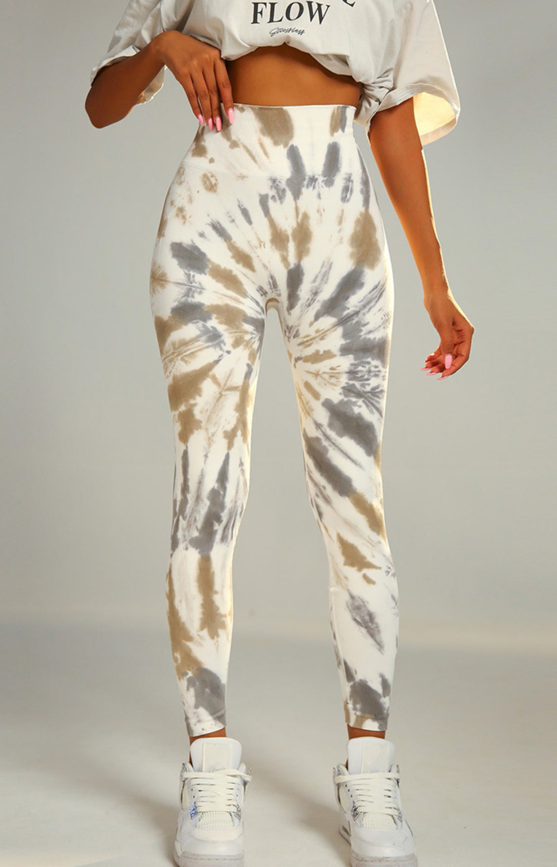 Tie Dye Wideband Waist Sports Leggings