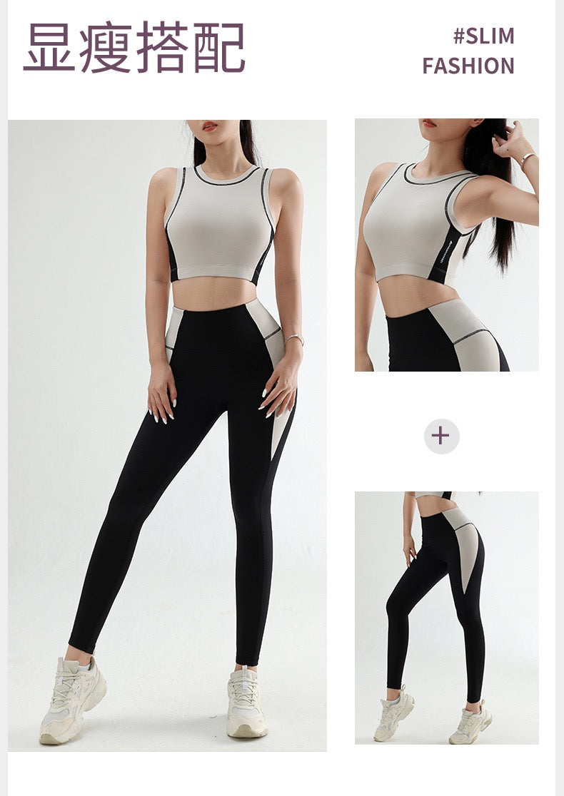 Sports Fitness Set Contrast Quick Dry Yoga Wear