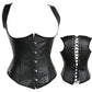 European and American exquisite PU leather shapewear sexy straps inner corset