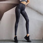 High-waisted elastic tight fitness pants for women quick-drying running sports pants training butt lifting yoga pants autumn.