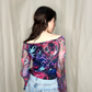 Elegant Mesh Long Sleeves Top.