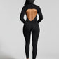 Full Body Jumpsuit Backless Exposed Seam Details.