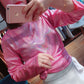 hot style foreign trade loose T-shirt women's shiny reflective long-sleeved women's supply