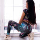 cross-border new popular European and American foreign trade stro devil skull print yoga hip-raising high-waist set