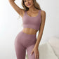Sports Yoga Basic Seamless With  TANK TOP AND  SHORT PANT  SET