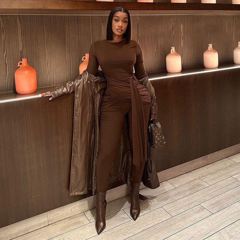 Style Jumpsuit and Casual Slim-Fit Long Sleeve