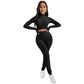 Casual Solid Color Two-Piece Pineapple-Texture Sportswear Set