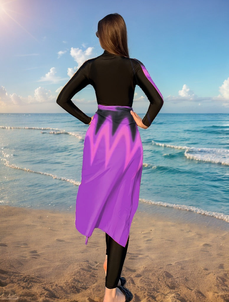 3pcs Women Swimsuit Print Cover ,leggings and bodysuit
