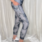 Tie-dye printed waist tight athletic leggings