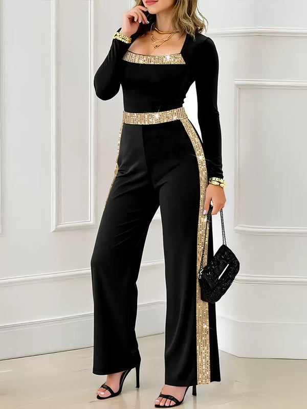 Collared Belted Wide Jumpsuit
