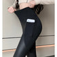Leather Pocketed Athletic Leggings