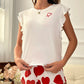 Heart Print Shorts Pajama Set.