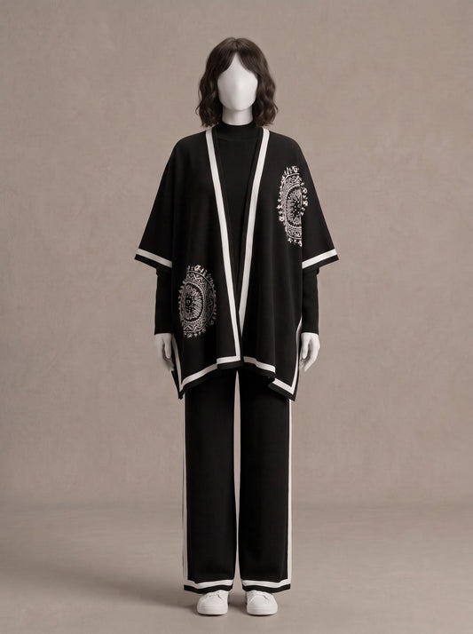 Three Piece Poncho Set