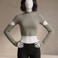 Cutout Sleeve Crop Top