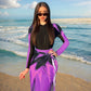 3pcs Women Swimsuit Print Cover ,leggings and bodysuit