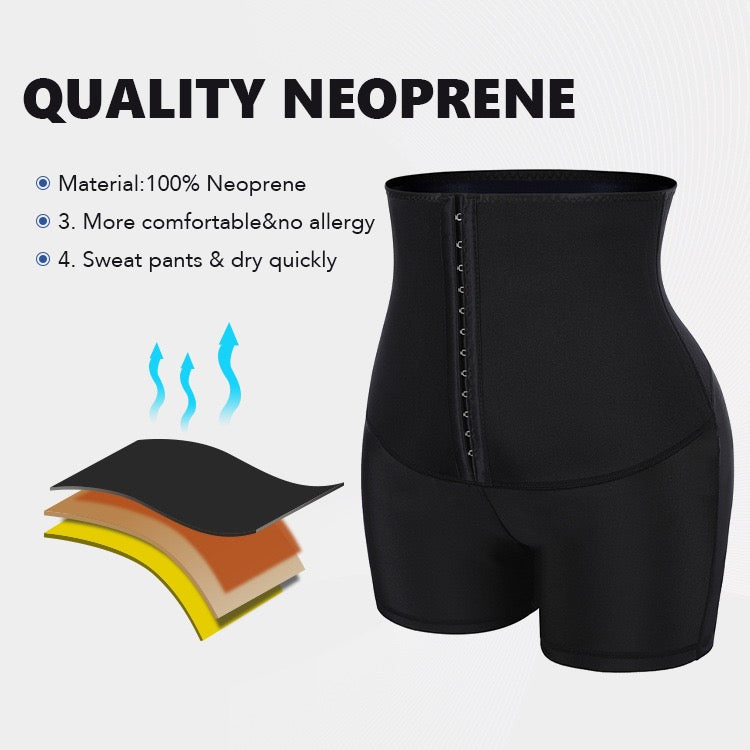 High Waist Sauna Sports Shorts Yoga Shorts