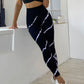 Tie-Dye Striped Yoga Pants for Women High Waist Hip-Lifting